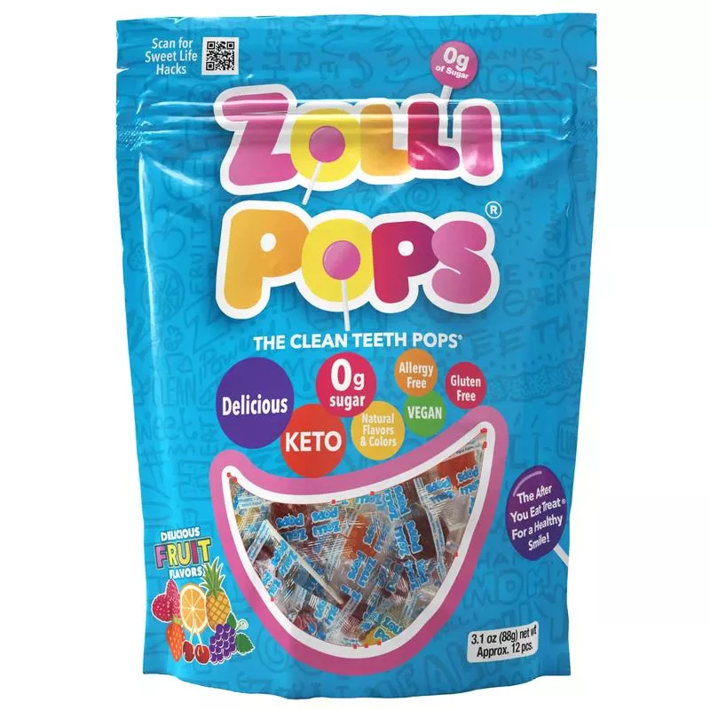 Zollipops Sugar Free Lollipops Assorted Fruit